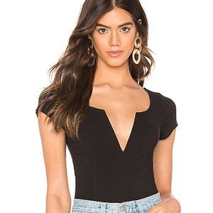Deep Conversations Black Bodysuit